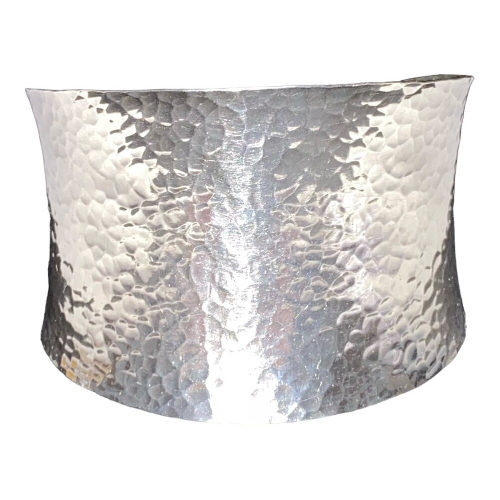 Cuff Bracelet Hammered Finish Sterling Silver Tested Jewelry